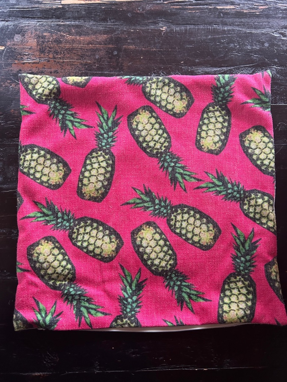 Tropical Pineapple Accent Pillow - Pink